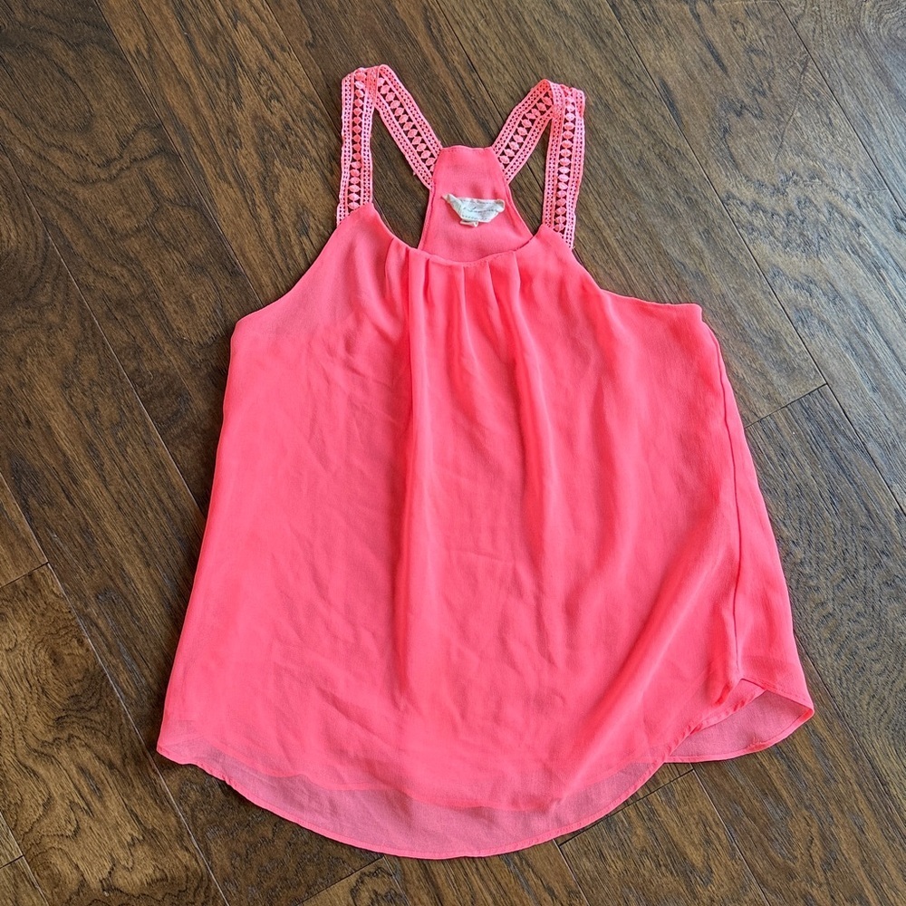Elegant Sleeveless Coral Blouse